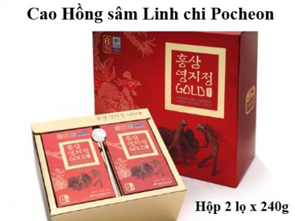 Cao Hồng sâm Linh chi Pocheon 2 lọ x 240g